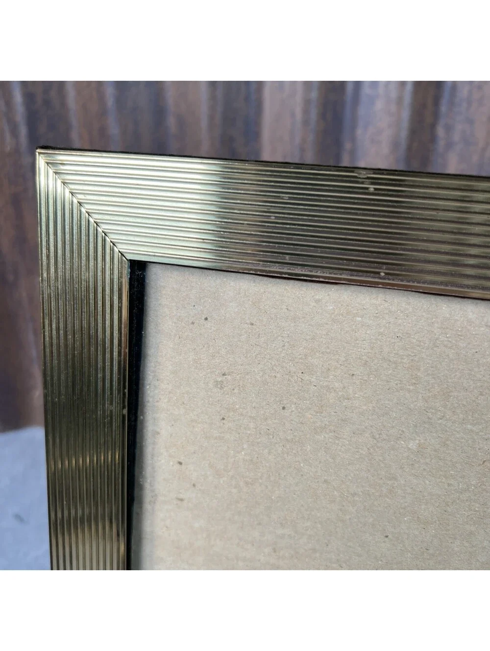 VTG Gold Tone Metal Picture Frame Vertical or Horizontal 8x10 in - 1301-2O